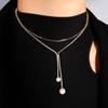 Corrente de Suéter Versátil Colar de Pérolas para Mulheres, Versátil e Elegante, Adequado para Primavera, Outono e Inverno, Simples e Sofisticado, Sensação de Alto Padrão, Venda Direta de Fábrica