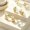 Pendientes de Temperamento de Moda Retro Ins Simples Transfronterizos Europeos y Americanos Personalidad Nicho Diseño Único Forma Irregular Pendientes para Mujer