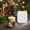 Molde de Silicone para Bolo de Fondant Série de Natal Floco de Neve Pinha Guirlanda Vela Aromática Cilíndrica