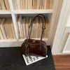 Bolso de hombro de bolos, accesorio casual de moda, nuevo diseño diario de color sólido moderno vintage, bolso retro para debajo del brazo para mujer