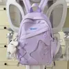 Bolsa Escolar Fofa de Fada com Tingimento Starburst de Sal Marinho, Fresca e Doce, para Alunos, Bolsa para Estudo de Fim de Semana