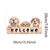 Fx-F504 Cachorro Lindo Bienvenida Lema en Inglés Pegatina para Puerta Embellecimiento del Hogar Pegatina Decorativa de Pared Venta al por Mayor