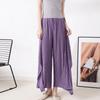 Pantalones Slim Plisados de Pierna Ancha Cubre Carne Miyake Cintura Alta Sueltos Elegantes Modernos Casuales para Mujer Pantalones Plisados Irregulares tipo Lámpara