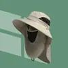 Sombrero tipo chal, sombrero de sol de verano, sombrero de sol para protección del cuello al aire libre, sombrero para senderismo y pesca, sombrero de sol con protección facial para viajes.