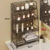 Prateleira Organizadora para Pia de Banheiro, Organizador de Copos e Cosméticos, Estante Organizadora de Camadas para Produtos de Skincare de Banheiro de Mesa