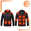 Invierno nuevo doble control temperatura constante calentamiento inteligente juventud ocio exterior carga USB fabricantes de ropa acolchada algodón mayoreo transfronterizo