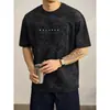 Camiseta Nueva de Manga Corta para Hombre en Stock, Marca de Moda, Estilo Hip-Hop Europeo y Americano, Camiseta Básica de Cuello Redondo, Negra de Verano