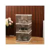 Caja de Plástico Transparente para Zapatos Almacenamiento Caja de Zapatos Multicolor Caja de Zapatos de Baloncesto Plástico a Prueba de Polvo Gabinete para Zapatos Caja de Plástico Apilable para Zapatos