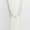 Amarres para Cortinas, Amarres Sencillos Estilo Europeo Sin Taladro, Cuerdas Creativas con Perlas para Cortinas, Clips Decorativos Sencillos para Cortinas