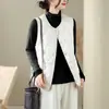 Fotos reais do novo colete de algodão leve de inverno 2026 para mulheres, estilo curto, camada interna fashion, adequado para figuras petite, usado como uma jaqueta interna