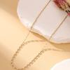 Collar retro con incrustaciones de diamantes, estilo europeo y americano, de alta gama, ligero y de lujo, combinable con todo para mujer.