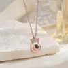 100 Idiomas Te Amo Collar de Proyección Colgante de Corona para Mujer Cadena para Clavícula Color Personalizado Grabado de Foto Regalo del Día de San Valentín Chino