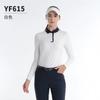 Camiseta de manga larga de otoño e invierno para mujer de golf PGM, ropa deportiva con logotipo colorido, ropa deportiva con solapa