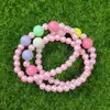 Pulseiras Infantis Artesanais de Contas Soltas Transfronteiriças para Meninas, Pulseiras Fofas de Desenho Animado Coloridas Gelatina de Princesa, Pulseiras de Estudante