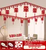 Set de Decoración de Habitación de Boda para la Decoración del Techo del Novio, Nuevo Dormitorio y Sala de Estar de la Novia, Decoraciones Colgantes con Caracteres de Doble Felicidad, Guirnaldas de Boda
