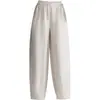 Pantalones de Lino de Pierna Ancha para Mujer 2026 Otoño Pantalones Tencel Guadaña para Madres Petites Casual Sueltos Caídos de Nueve Puntos