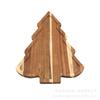 Plato de Cena de Madera de Acacia Navideño Árbol de Navidad Alce Fiesta Plato de Exhibición de Pasteles Madera Maciza Lindo Dibujo Animado Fruta Snack