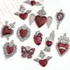 Colgante de Teléfono Móvil con Alas de Corazón Gótico Retro Personalizado Transfronterizo Europeo y Americano, Collar, Pulsera, Accesorios de Joyería