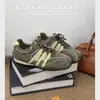 Zapatillas de entrenamiento alemanas de estilo retro con bloques de color para mujer, versátiles, cómodas, con cordones, deportivas casuales, de suela gruesa, modernas, ligeras, transpirables, zapatillas Forrest Gump