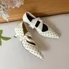 Aumento de altura para ballet 2026 zapatos de noche punta fina lunares corte bajo zapatos de mujer otoño estilo coreano zapatos Mary Jane retro