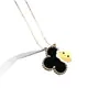Collar de Joyería de Trébol de Cuatro Hojas de Ágata Roja Versión de Alta Gama V-Gold Chapado en Oro de 18K Cadena Exquisita para Clavícula para Mujeres, Estilo de Nicho de Lujo Ligero