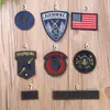 Parches Bordados de Insignias Estilo Americano al por Mayor del Fabricante, Parches Bordados de la Bandera Americana, Parches Decorativos de Tela para Chaquetas de Plumas