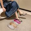 Sandalias de Cristal Antideslizantes y Antiolor para Mujer, Uso Exterior de Verano, Tacón Medio, Huecas, Puntera Cerrada, Chanclas Transparentes, Medias Chanclas Casuales, Suela Gruesa