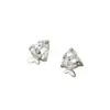 Pendientes de botón de mariposa y corazón de lujo ligero de moda para mujer con circonita microincrustada, un regalo simple, versátil y elegante para mejores amigas