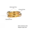 [Acero y Titanio de Cuerpo Completo] Anillos Europeos y Americanos Apilados Lisos, Anillos Elegantes Entrelazados, Joyería de Acero Inoxidable que No se Desvanece