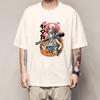 Camiseta de Verano para Hombre de Una Pieza Estampada Luna Ligera Oda Manga Corta y Bestias Campesinas Kedo Animación Ropa Circundante