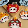 Parches lindos de gatito bordados del fabricante en stock, insignias bordadas por computadora, parches decorativos para ropa y sombreros de niños