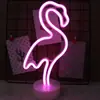 Fabricante Luces de Forma Neón Regalos de Navidad Flamenco Unicornio Arco Iris Luz Nocturna USB Luces de Neón LED Venta al por Mayor