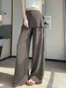 Pantalones Culotte de Lino Falso de Dos Piezas Verano 2026 Nuevos Pantalones de Pierna Ancha de Lino Tencel Ligeros Transpirables Casuales