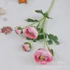 Trasplante de Cabello Artificial para Boda Flor Artificial de Loto de 5 Cabezas Decoración de Mesa para Sala de Estar Flor Falsa de Seda Flor Artificial de Camelia Flockada