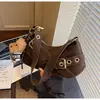 Bolso de Mano Decorado con Cinturón de Cuero Simple para Mujer, Bolso de Hombro de Moda Trendy Nuevo, Bolso Cruzado Elegante y Chic para Mujer