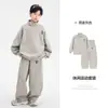 Conjunto de Sudadera Deportiva Exterior con Media Cremallera Estilo Coreano para Niños, Primavera y Otoño, Nuevo Conjunto de Dos Piezas Holgado para Niños 2026