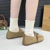 Zapatos de mujer talla grande estilo Birkenstock con hebilla Maillard, nuevos mocasines retro con suelas blandas, diseño fácil de poner, planos versátiles para mujer