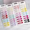 Estilo coreano plástico spray tinta BB clipe cor gota d'água clipe infantil grampo de cabelo cor de doce menina grampo de cabelo fofo clipe lateral