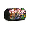 Estuche para lápices Roblox con tapa abatible Estudiante Caja de papelería de gran capacidad Estuche para lápices de poliéster estampado Estuche para lápices de gran capacidad