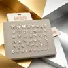 Acessórios de Unha em Liga de Cromo Borboleta Prata Mini Vazada Pequena Borboleta Strass Usável Decorações de Unha com Strass