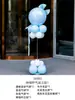 Decoraciones de Piso de Árbol de Globos Azules para Niños para Montaje de Fiesta de Cumpleaños de Bebé, Decoraciones de Mesa para Ambiente de Fiesta y Columnas de Pie