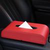 Caja de pañuelos para el coche, de cuero, para el reposabrazos, panel de instrumentos, asiento, interior del coche