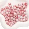 Cuentas de Porcelana Interior Rota Imitación Cristal 10mm Teñido al Agua Cuentas Redondas Esmaltadas Hechas a Mano para DIY Joyería Accesorios Venta al por Mayor