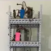 Estante de Almacenamiento para el Hogar Caja de Computadora de Metal Desnudo para Estudio Soporte para Placa Base Estante de Ángulo de Acero para el Hogar Estante Principal para Mover Ladrillos