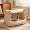 [Preventa] Cama con Cajón Semi-Cerrada de Gran Espacio para Mascotas, Cama para Gatos, Cama para Perros, Esterilla para Perros Estilo Princesa