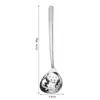 En Stock Acero Inoxidable 304 Espesado Textura Martillada Cuchara para Sopa, Espumadera, Colador de Sopa para Uso Doméstico y Comercial, Cuchara para Postre, Cuchara para Fondue, Anti-quemaduras