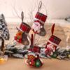 Nuevas decoraciones navideñas, medias navideñas, colgante de árbol de Navidad, tamaño pequeño, muelles tridimensionales, muñeco de anciano, calcetines navideños.