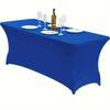 Capa de mesa elástica para comércio exterior de 4 pés e 6 pés, capa para mesa de coquetel, reunião, casamento, banquete, capa de mesa quadrada longa, toalha de mesa elástica