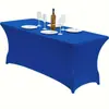 Suministro Directo Transfronterizo Cubre Mesa Elástico 6ft Hotel Exterior Evento de Boda Mantel Elástico Rectangular Cubre Mesa Listo para la Venta