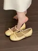 Zapatos Plateados Mary Jane para Mujer con Aumento de Altura Interior Estilo Francés 2025 Nuevos Zapatos de Vestir con Lazo para Primavera y Noche